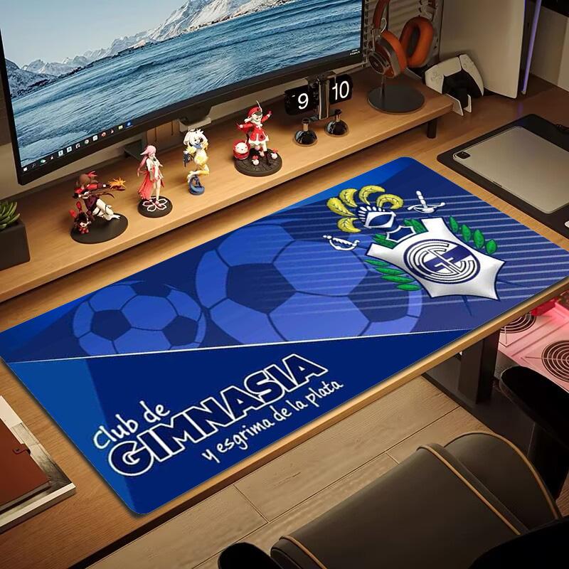 Gimnasia de La Plata Color Mouse Pad Large Gaming Table Cushion Non-slip Laptop Tablet Big Mousepad XXL Mat Mini PC Playmat With Lock edge
