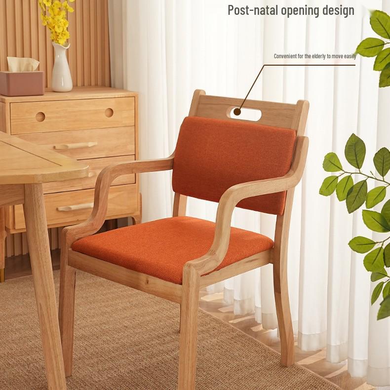 Elderly-Friendly Solid Wood Dining Table & Chair Set for Nursing Homes and Rehabilitation Centers