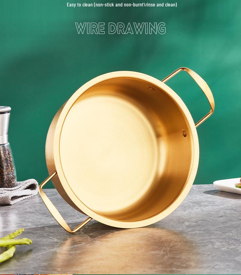 Korean Style Instant Noodle Cooking Pot - Single Serve Ramen Soup Bowl