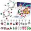 Kinder DIY Handgemachter Schmuck Perlen Schneemann Adventskalender - 24 Fächer Weihnachtsgeschenk