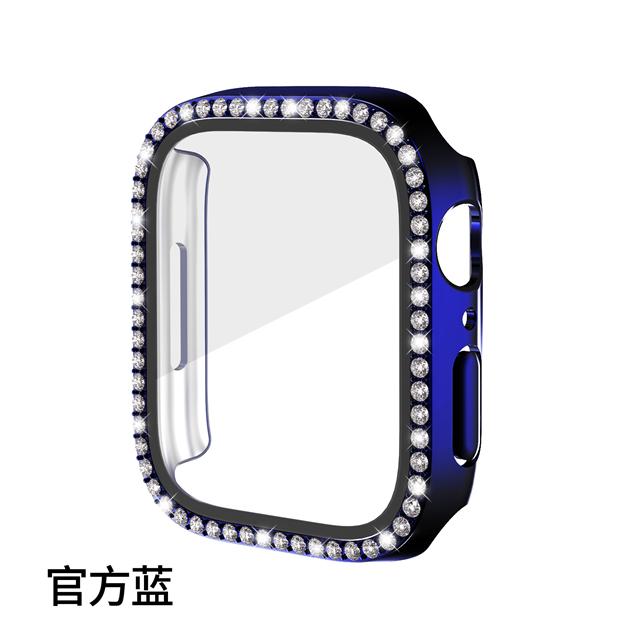 Glass+Watch Cover for Apple Watch 49mm 45mm 44mm 41mm 38mm 40mm Bling Case Diamond Bumper Protector for iwatchSE 8 9 7 6 5 4 3 2
