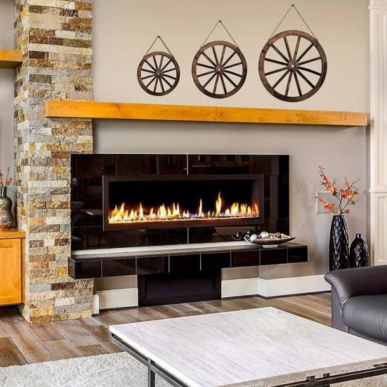 Wooden Wagon Wheel Wall Decor Retro Wheel Wall Art Vintage Farmhouse Old Western Hanging Ornaments for Home Office Cabin Western Themed Decor