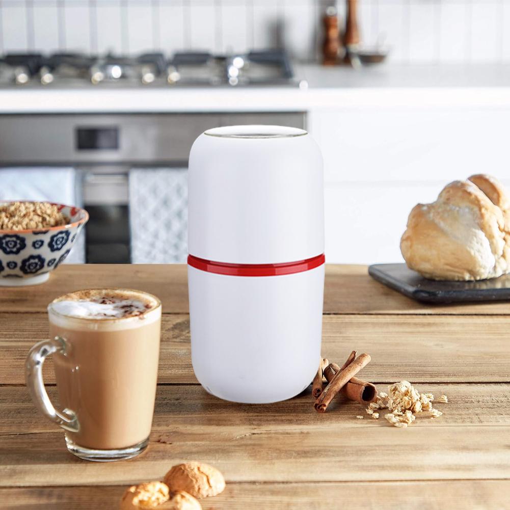 80g Electric Coffee Grinder 200W Stainless Steel Blade Grinder Large Capacity Portable Nuts  Mill for Home Office