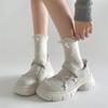 White Retro French Platform Shallow Mouth Single Shoes Women's Summer 2025 New with Skirt Versatile Height Increase Mary Jane Shoes