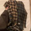 Winter Contrast Plaid Scarf Couple Plaid Shawl Versatile Temperament Warm Houndstooth Scarf Women Versatile Korean Style