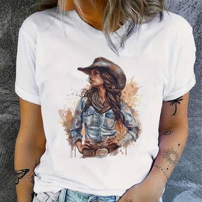 Camiseta con estampado de hierba de la suerte y amor para mujer, divertida e informal, de manga corta y cuello redondo, para verano