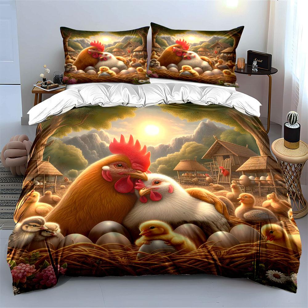 "Cozy Farmyard Bliss" Bedding sets Duvet covers Pillowcases(1* Duvet Cover 2* Pillowcases without duvet insert)
