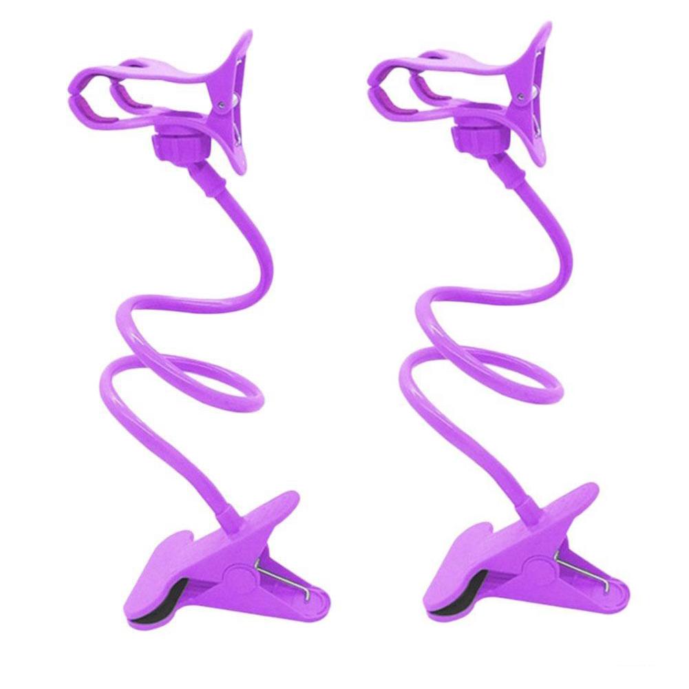 1/2PCS Flexible Universal Lazy Bracket Mobile Phone Holder Portable 360° Adjustble Gooseneck Clip Clamp Bed Desktop Bracket Clip