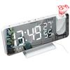 Dual Alarm Projection LED Mirror Clock with Large Display