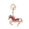 Horse Keychain Animal Shape Alloy Rhinestone Pendant Portable Compact Size Key Chain Bag Decoration Special Gift