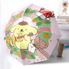 1pc Christmas Pompompurin Automatic Folding Umbrella - Portable 3-Fold Design with 8-Rib Iron Frame, Perfect Holiday Gift for Fans, Travelers, Everyda