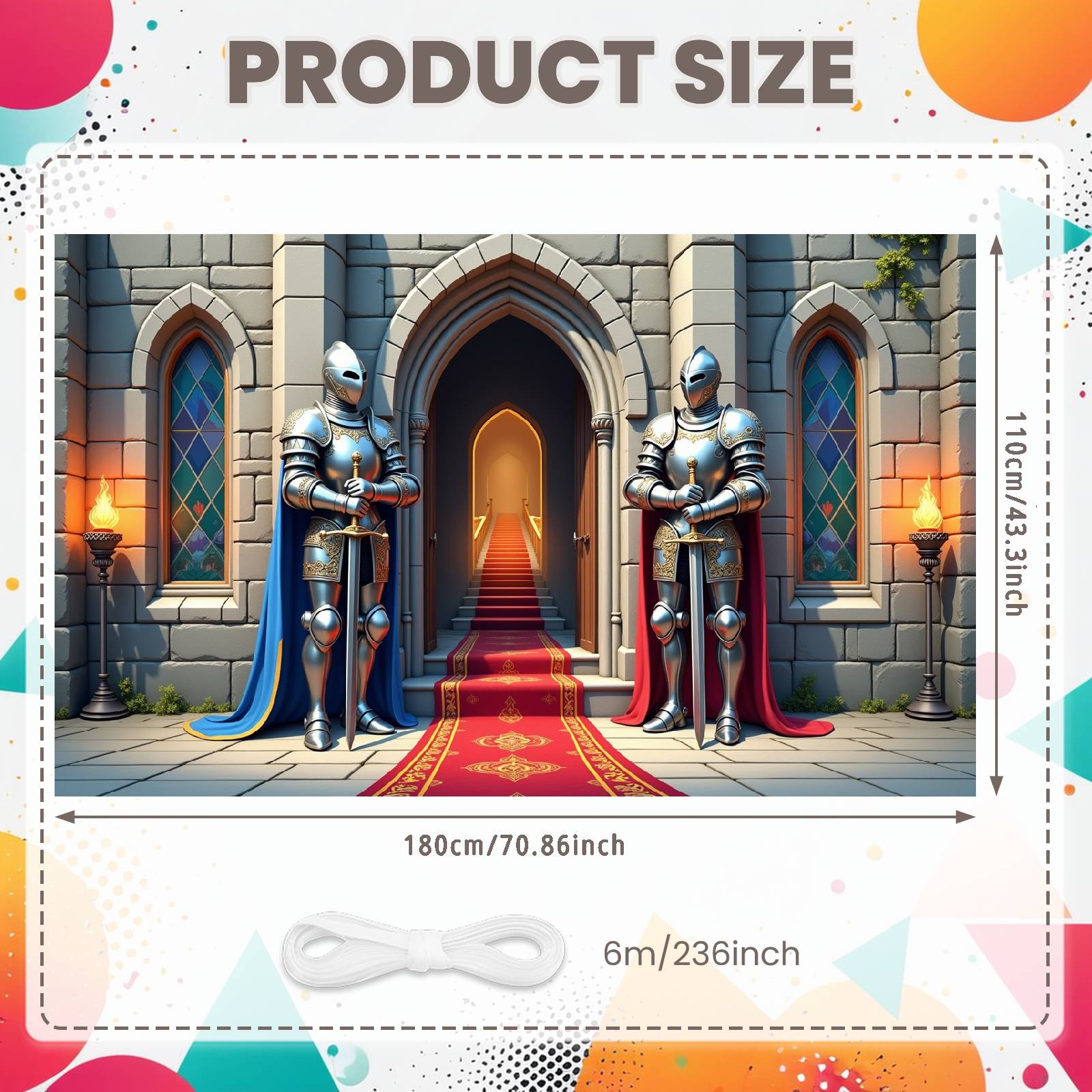

Royal Gathering Backdrop Castle Archway Medieval Event Banner Medieval Celebration Display Stone Castle Wall Royal Knight Banner