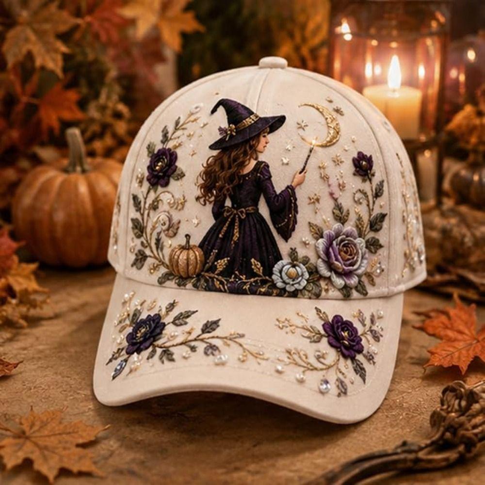 3D Embroidery Halloween Baseball Cap Cotton Material Baseball Hat Party Wear
