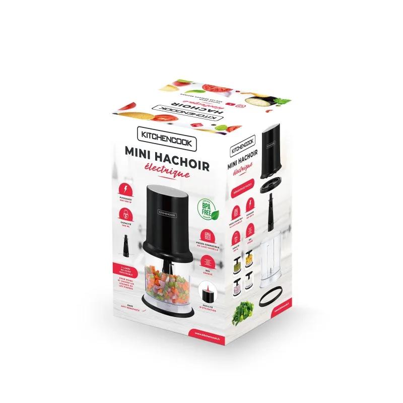 Mini Hachoir électrique Avec Lames En Acier Inoxydable Mixpod400 Black De Kitchencook