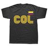 Funny Vintage Colombia Flag Retro International Country Colombian T-shirt Men Women Hip Hop Oversized 100% Cotton T-shirts