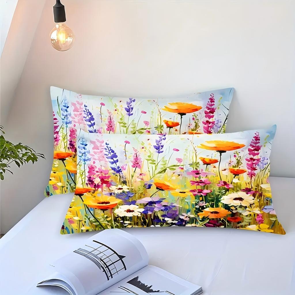 Akwarelowe Rośliny Słonecznika Drukowana 3D Poszewka na Kołdrę Abstrakcyjna Sztuka Styl Wiejski Pościel Miękka Wygodna Poszewka na Kołdrę