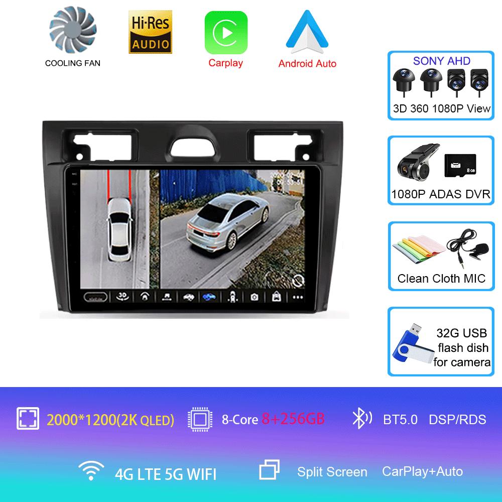 Android 14 For Ford Fiesta Mk VI 5 Mk5 2002 - 2008 Car Radio Multimedia Video Player Navigation GPS No 2din 2 din dvd