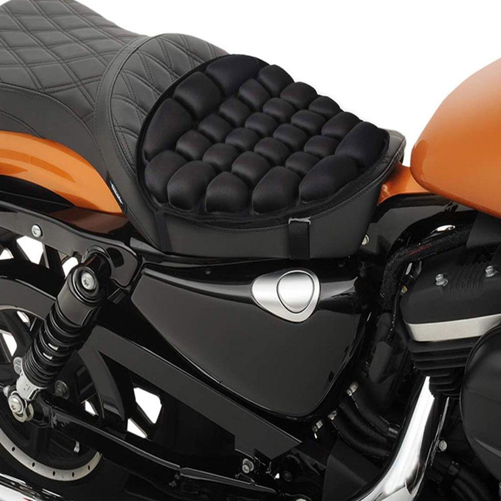 Motorcycle 3D Cushion Pad Motorcycle Cushion Pad with Non-Slip Bandages Fixed Pillow Durable Sunscreen Comfort Gel Seat
