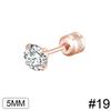 Fashion Four Claw Zircon Cartilage Stainless Steel Ear Stud Crystal Zircon Earrings Piercing Jewelry Steel Clear
