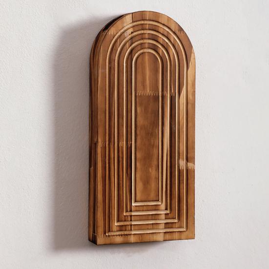 Väggvas i trä Boho Väggbonad Planterare Farmhouse Väggkonst Dekor för Entré Hall Badrum Vardagsrum Matsal Smala Utrymmen