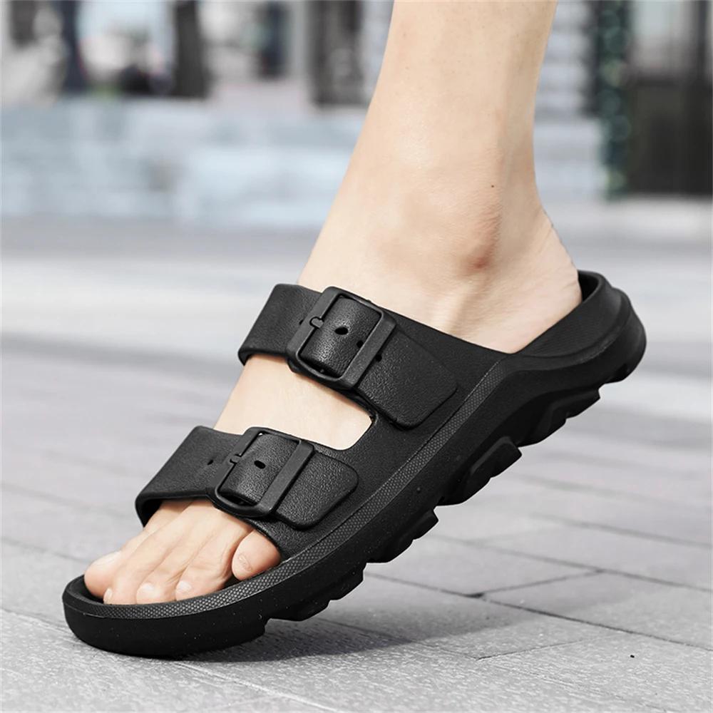 Men's Sandals Brand Men Beach Slippers Summer EVA Soft Lightweight Men's Shoes Outdoor Casual Shoes Men Slides Male Flip-flops