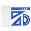 4Pcs/Set Aluminium Ruler Set Metal Geometry Maths Drawing Compass Stationery Rulers Mathematical for School