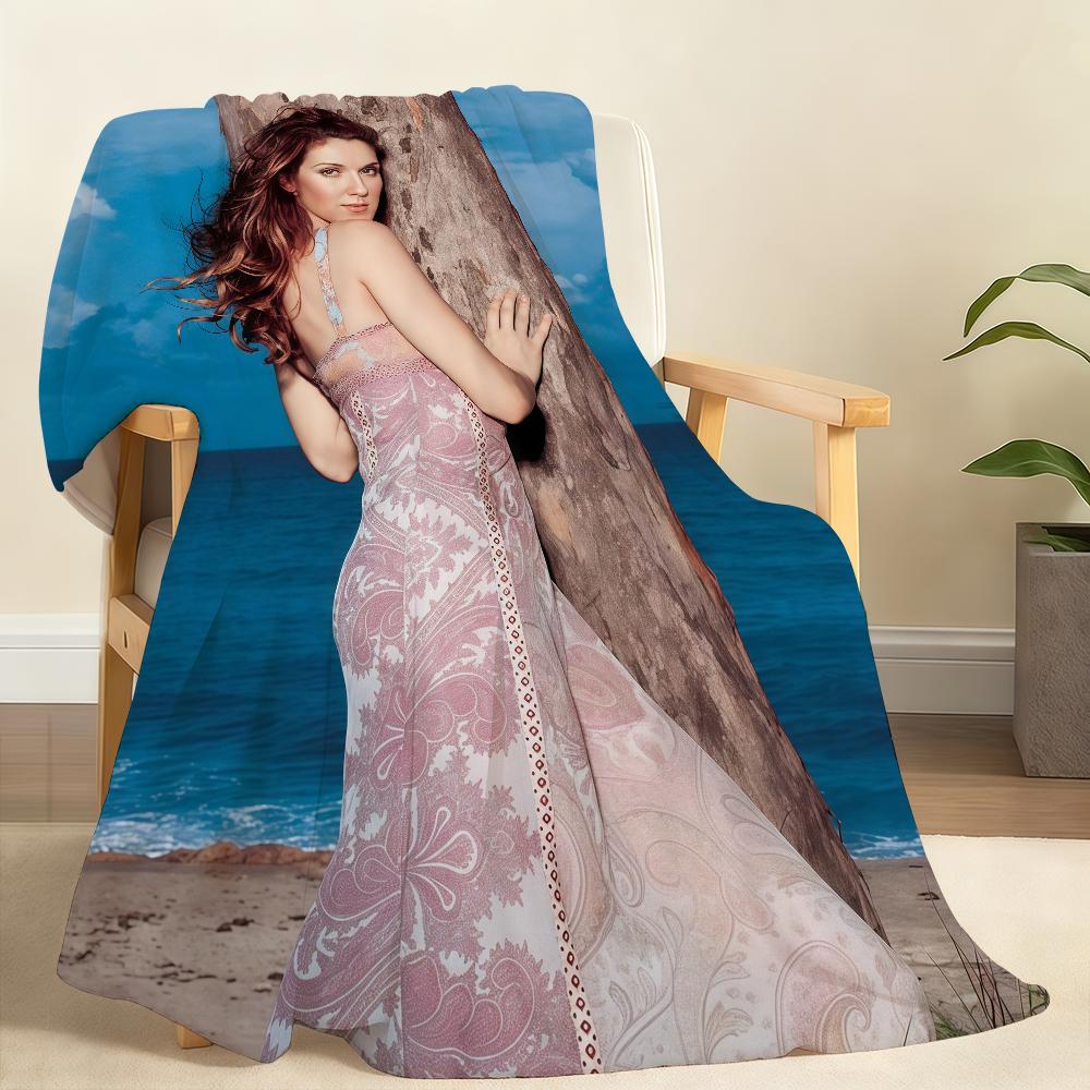 Sänger C Celine D Dion N Decke Weiche Überwurfdecke für Zuhause Schlafzimmer Bett Sofa Picknick Reise Büro Ruhe Abdeckung Decke Geschenk