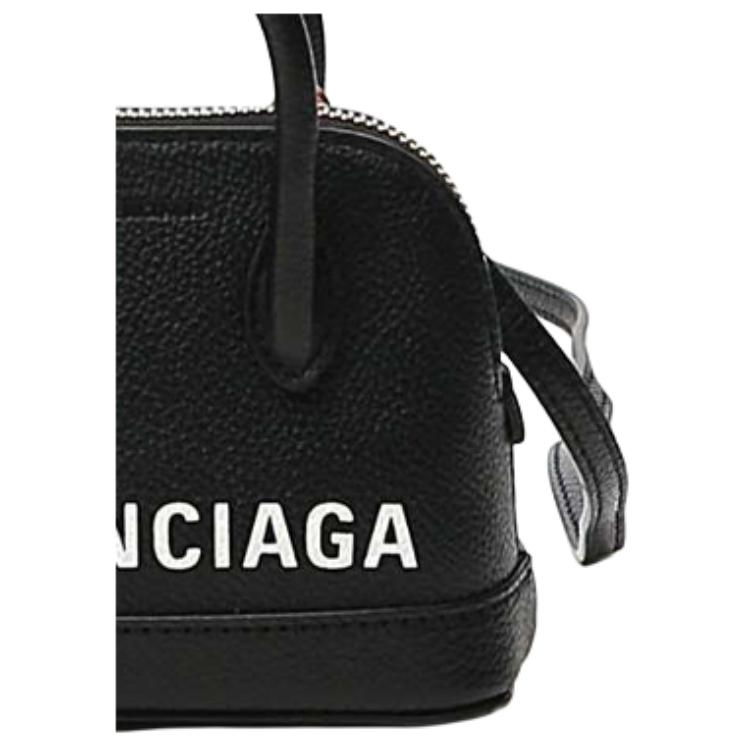 New Balenciaga Ville Cow Leather Dome Bag, Handbag, Crossbody Bag, Shoulder Bag Mini Women's Black 6397561IZ1M1090