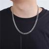 Collane Catena Cubana in Acciaio Inossidabile da 4mm-6mm per Uomo Catene Maschili Choker Catena Figaro a Scatola Gioielli Punk 50cm 60cm