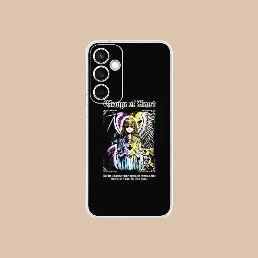 Yugioh Change of Heart Phone Case for Samsung Galaxy S25 S24 S23 S22 S21Plus FE Ultra Soft TPU Clear Shockproof Cover