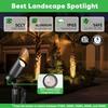 Landscape Spot Lights Outdoor 12V Adjustable Waterproof All Metal Wired Aluminum Black Accent Lights Warm Cool White 12 Pack fo