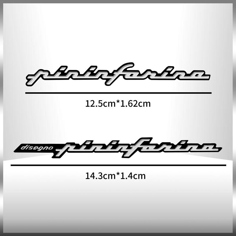Tnrjc4 Stylizacja Samochodu Nowa 3D Aluminiowa Pininfarina disegno Emblemat Logo Tylna Odznaka Naklejka na Bagażnik Samochodu Dla Hyundai Sonata Solaris Azera Tucson