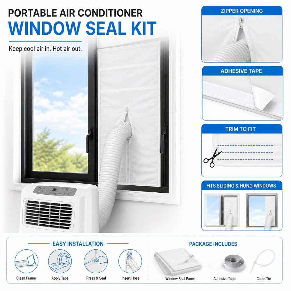 Adjustable Length Air Conditioning Seal Portable Air Conditioner Seal  For Portable Air Conditioner