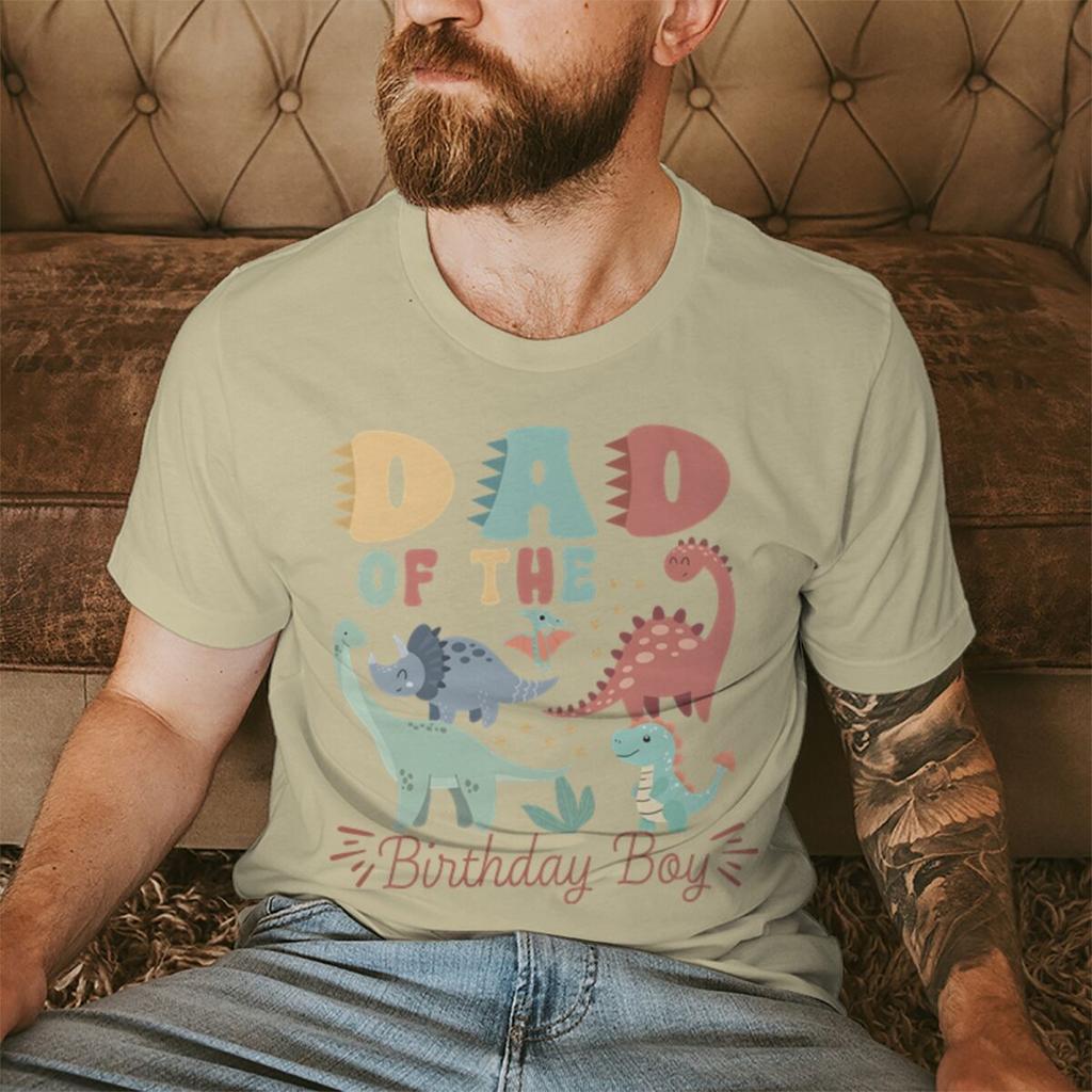 MamaDad of The Birthday Boy Print Couple Matching Tshirt Cartoon Dinosaur Papa Mon Valentines Day Streetwear Lovers Gifts