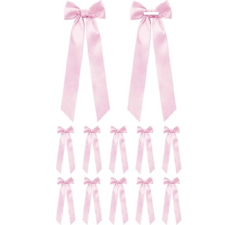 

12 Piece Elegant Satins Ribbon Bowknots User Friendly Design Ribbon Gift Wrapping Supplies For Wedding Birthday Decorations рожевий