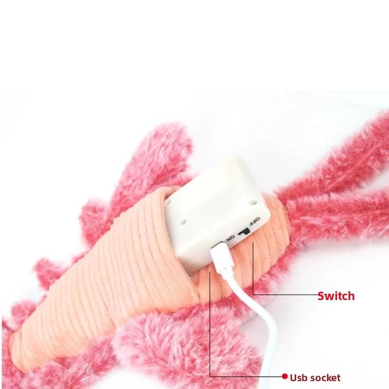 USB Rechargeable Electric Lobster Cat Toy Simulation Jumping Shrimp Interactive Teaser for Cats and Dogs Pet Products Puppy