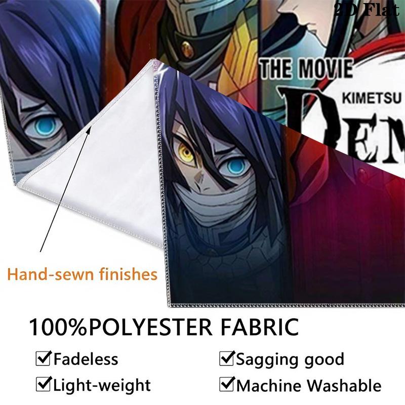 Demon Slayer Wall Tapestry Aesthetic Wall Hanging Printed Fabric Blanket Decorative Tapestries for Bedroom Living Room Home Decor