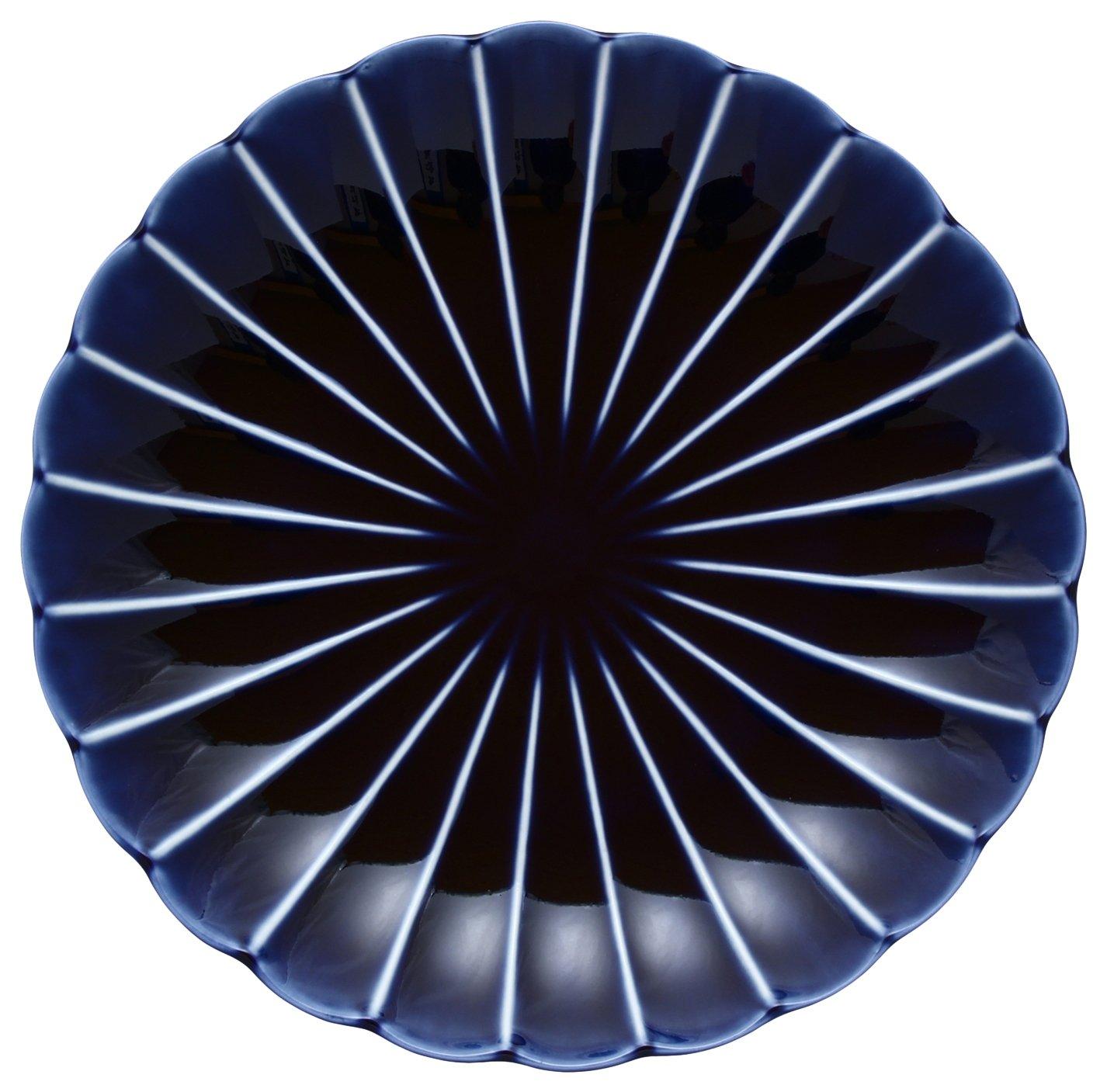 Керамика Мино Канеко Кохё  Гиаманто  Средняя тарелка, прибл.. Диаметр 20 см, Баклажановый темно-синий, Сделано в Японии, 555-0065