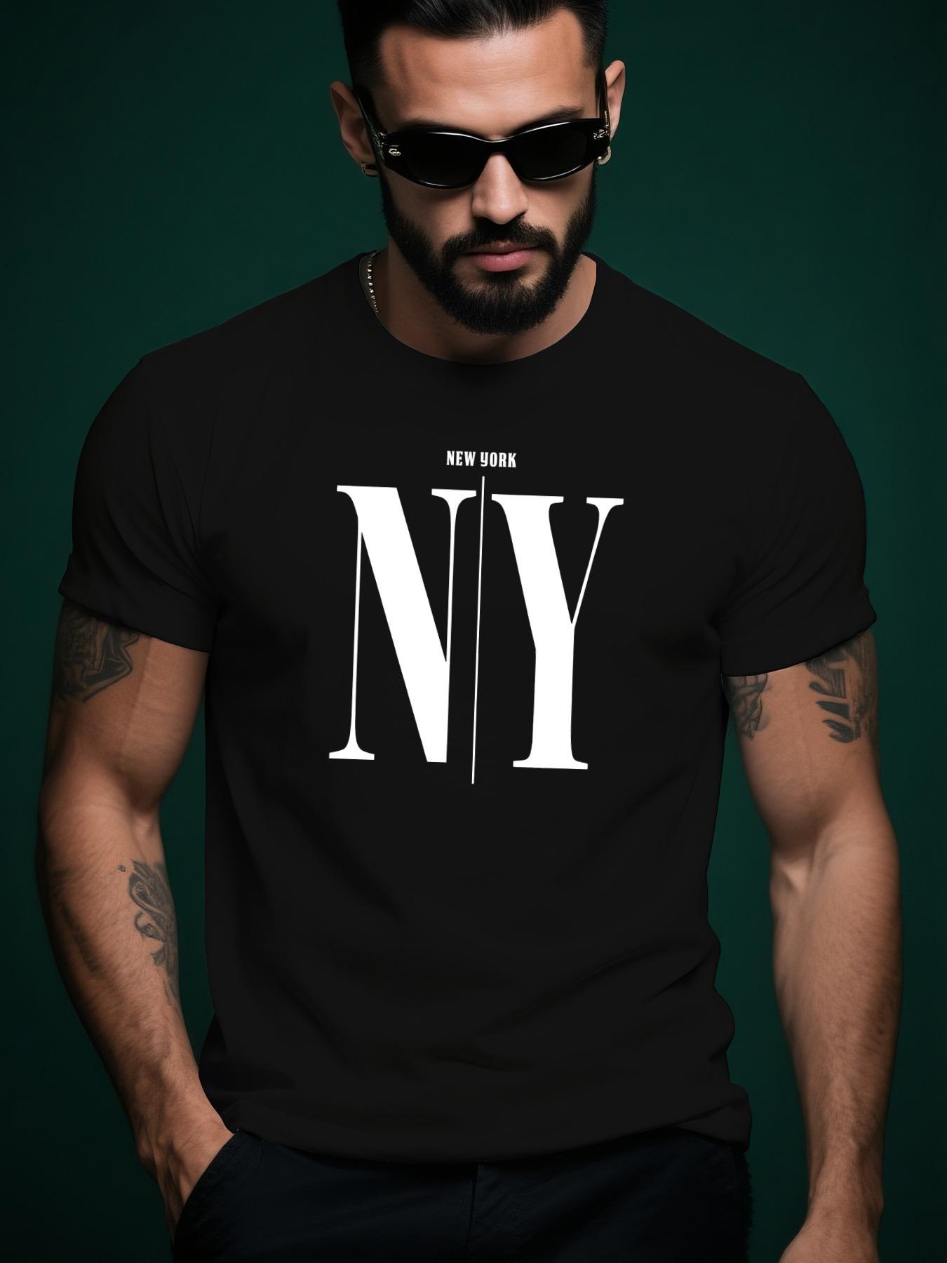 New York NY Graphic Tshirt - Bold White Lettering XXL