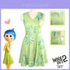 Alegria Emoção Feliz Fantasia Cosplay Vestido Halloween Roupa para Apresentação de Palco