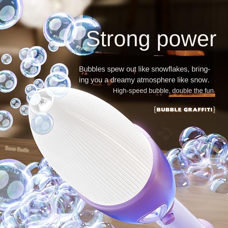 Children Magic Bubble Pen DIY Graffiti Fully Automatic Bubble Machine Soap Bubble Spray Bubble Machine  for Boys & Girls Toy