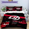 3pcs Duvet Cover Set (1*Duvet Cover + 2*Pillowcase, Without Core), Haas F1 Racing Team Print Bedding Set, Bedroom Decor, All‑Season, Gift