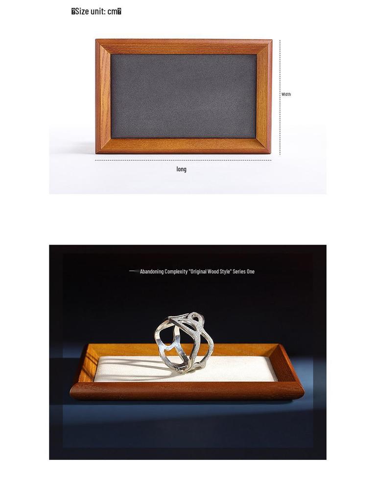 Antique Wooden Jewelry Display and Storage Tray for Rings, Necklaces, and Bracelets