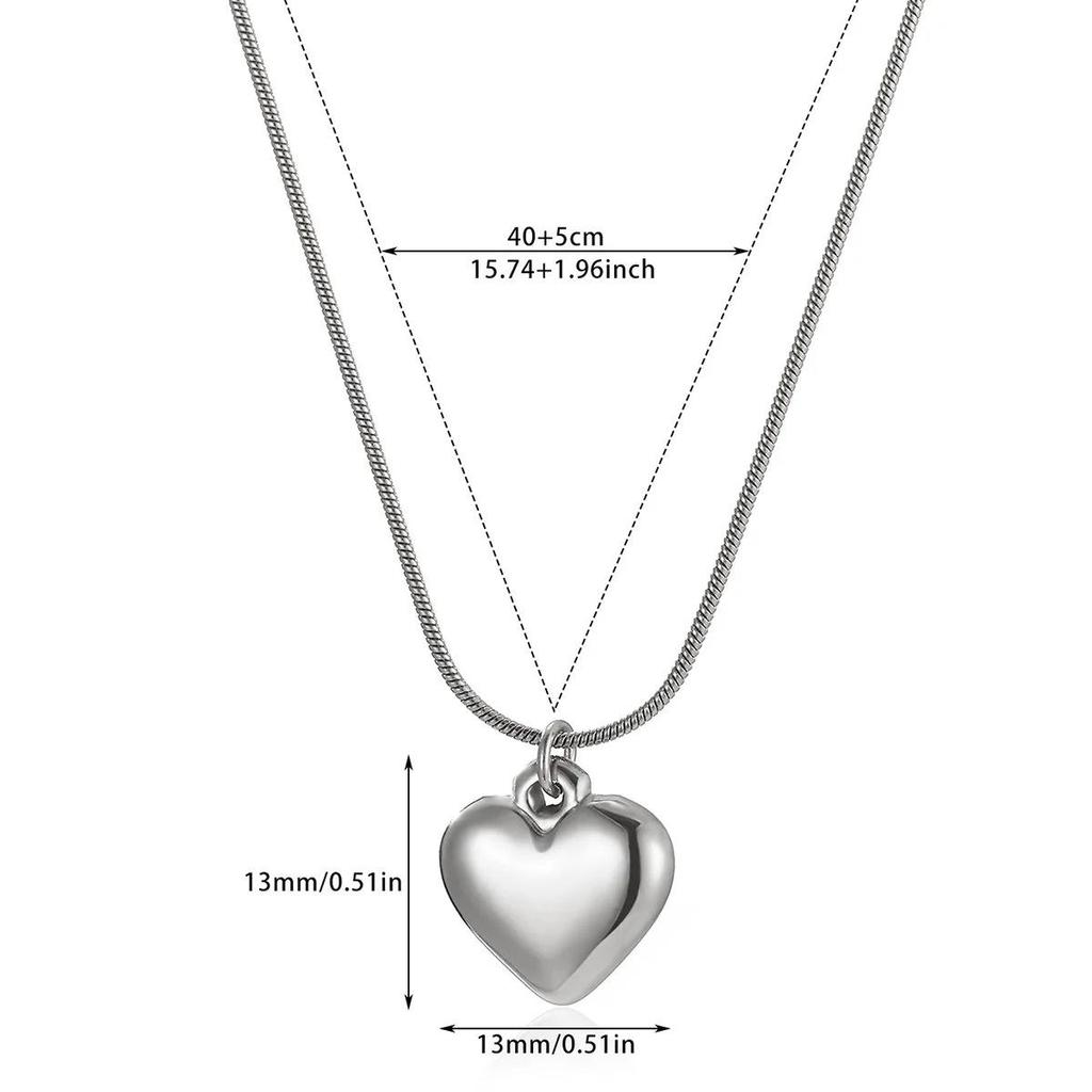 18K Gold Plated Peach Heart Choker Necklace - Heart-shaped Pendant Women's Jewelry In Japanese and Korean Fashion Style