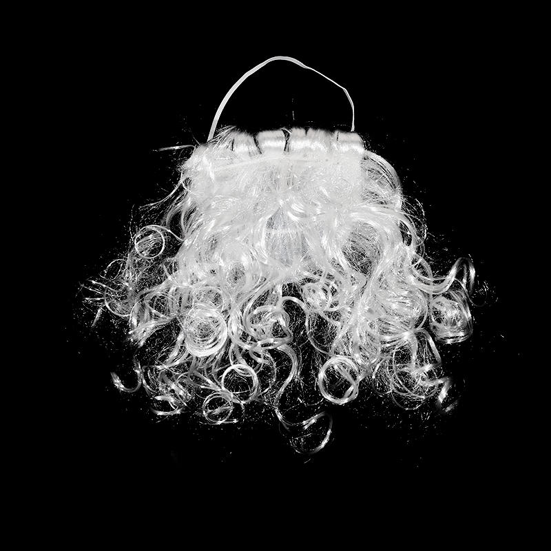 Santa Claus Beard Curly Fluffy Costume Adults/Kids Christmas Performance Santa Fake White Handlebar Mustache For Party NEW