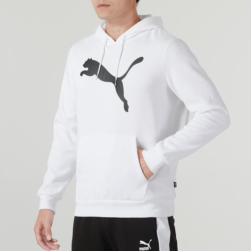 Puma Cf Big Cat Logo Hettegenser Menn Hettegensere Hvit 673852-02