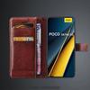 Funda Cubierta Tarjetero para Xiaomi POCOPHONE POCO X6 Pro 5G Cuero PU Tapa Abatible Retro Billetera Funda de Teléfono Business Fundas Coque