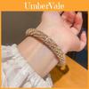 Gold Silver Metal Light Luxury Jewelry For Women With Round Elements