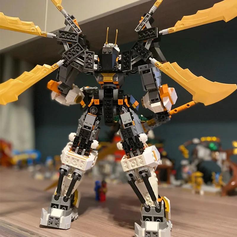 Modelo Robô Robótico Titan Montagem Blocos de Construção Ninja Crianças Hobby Criativo Coleção Decoração Gabinete display 71821