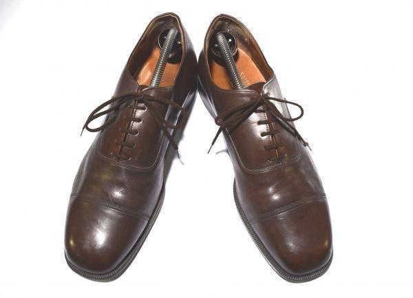 70s-80s West Germany vintage Salamander Fussarzt leather straight tip 27.5 dark brown(USED)